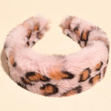 Pembe Leopar Peluş Taç