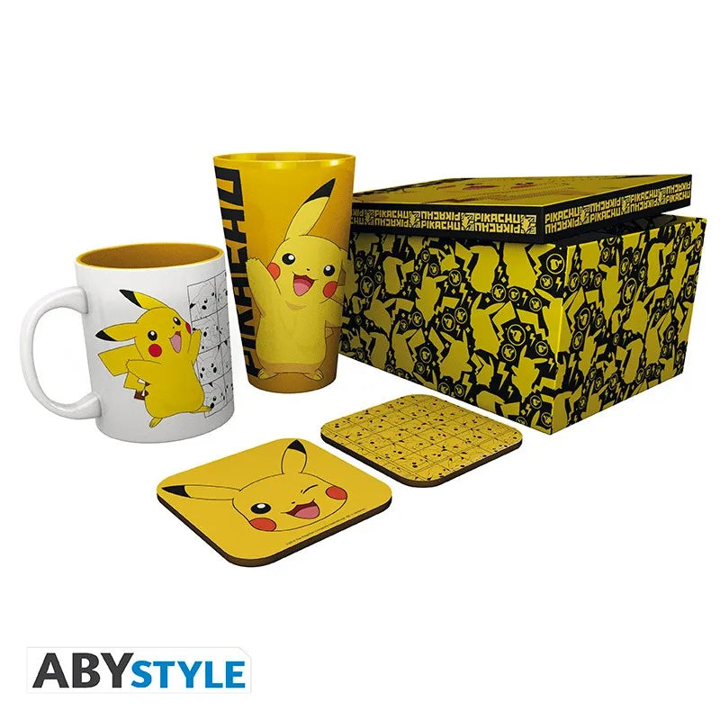 "Pikachu" Bira Bardağı + Kupa + 2 Bardak Altlığı - Pokemon