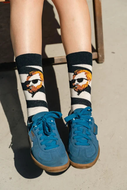 Van Gogh Şeritli Unisex Çorap