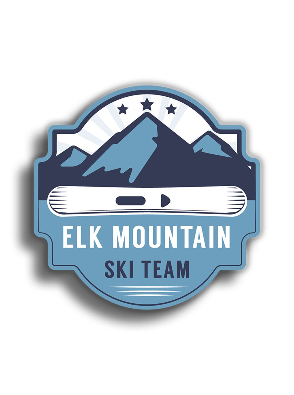 Ski Team 8x8 cm Sticker