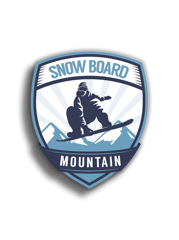 Snow Board 8x7 cm Sticker