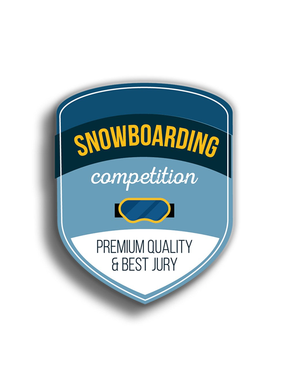 Snowboarding 9x7 cm Sticker