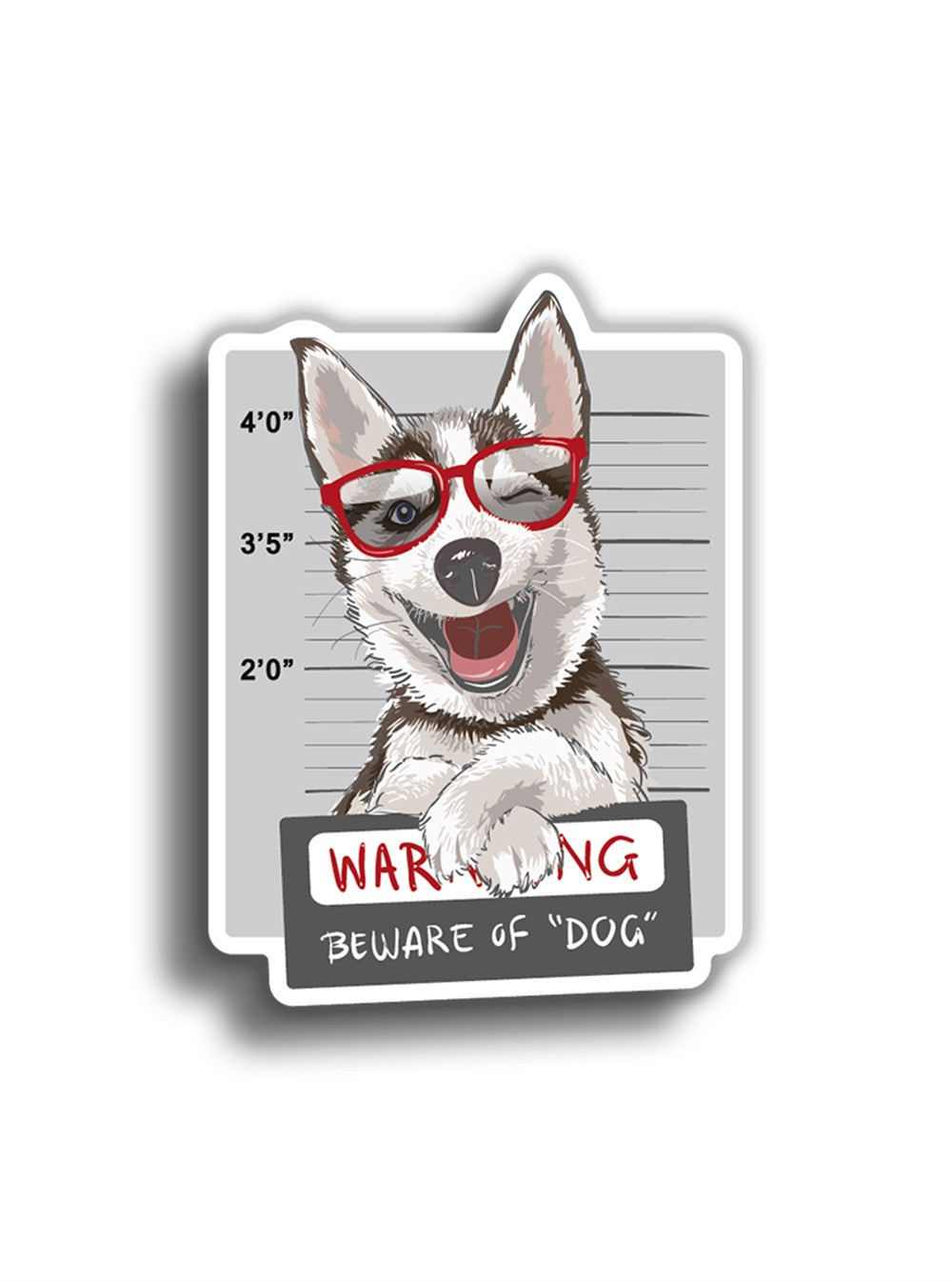 Suçlu Köpek 10x7 cm Sticker