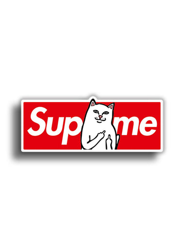 Supreme Cat 15x6 cm Sticker