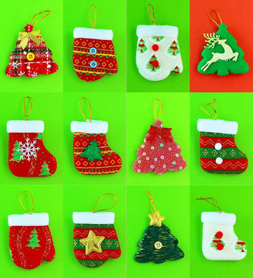 Tekstil Yılbaşı Süsü 8x11 cm