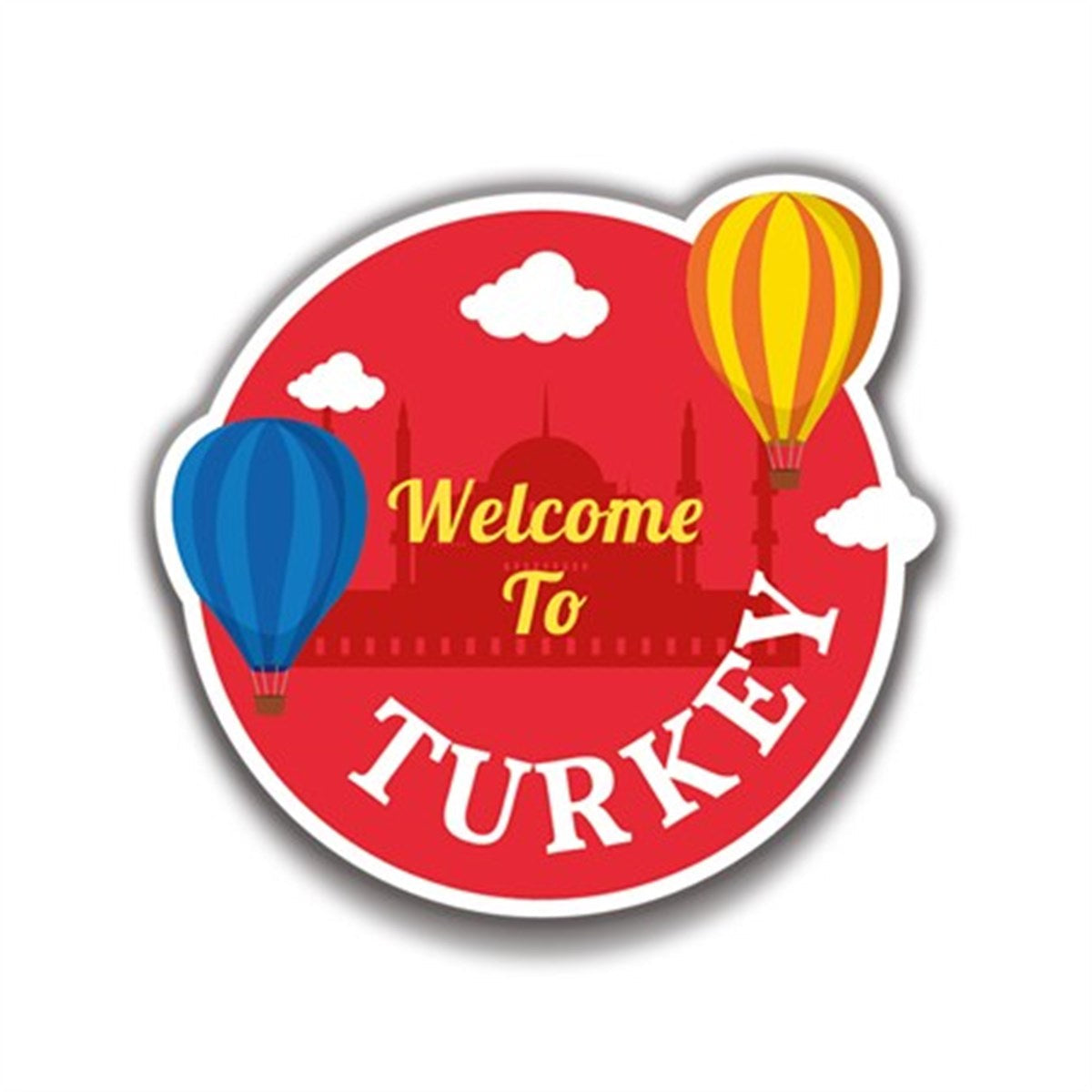 Türkiye 5x5 cm Sticker – Colorres