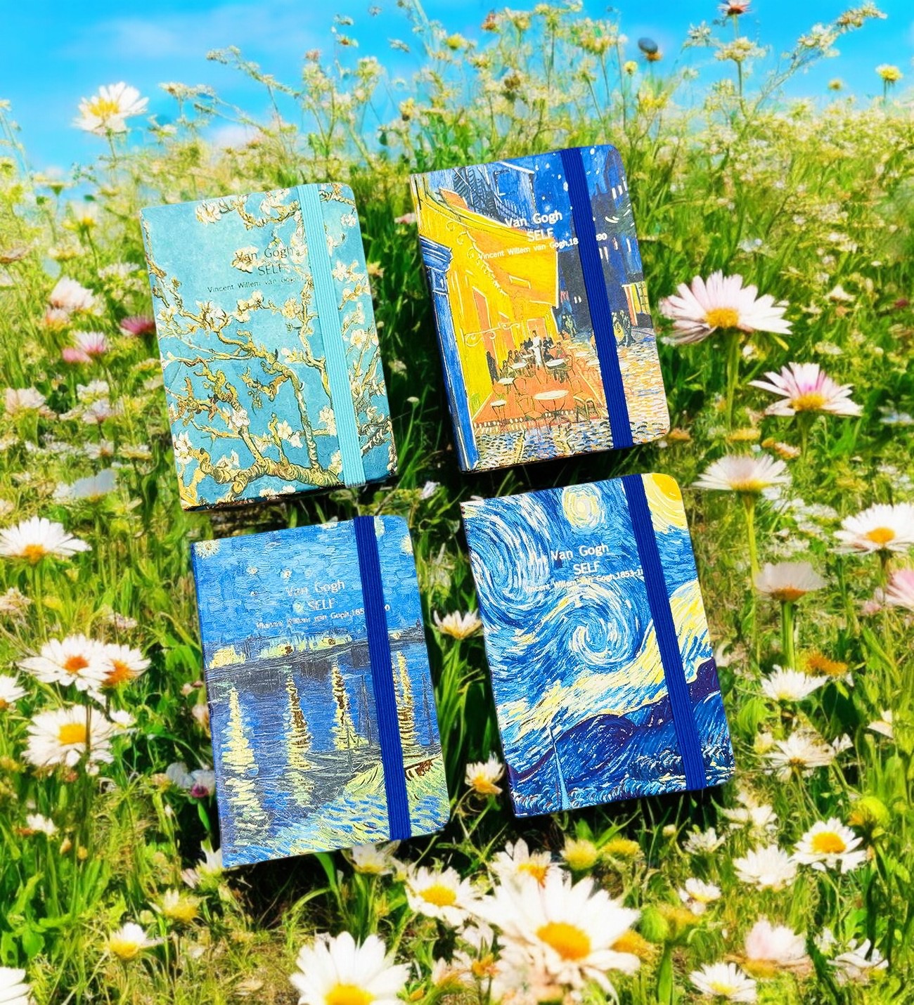 Van Gogh "Almond Blossom" Lastikli Defter 11x7 Cm