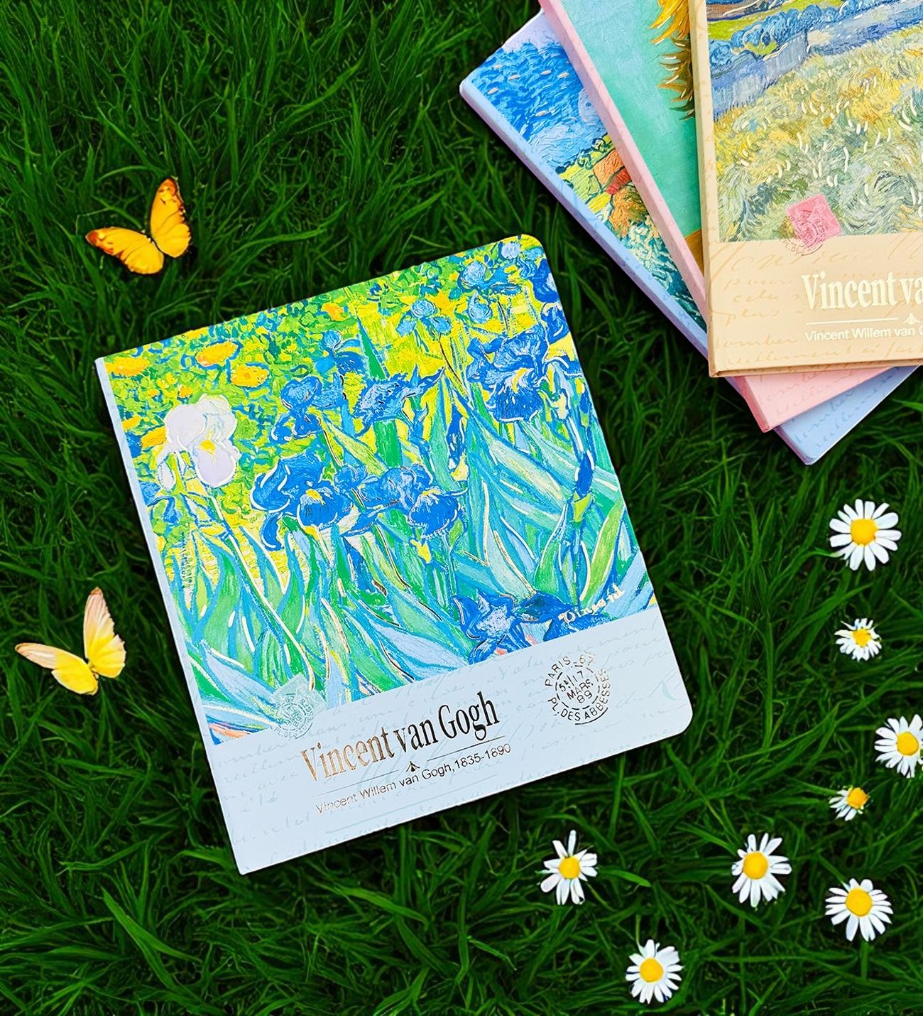 Van Gogh "irises" A5 Defter 19x17 Cm