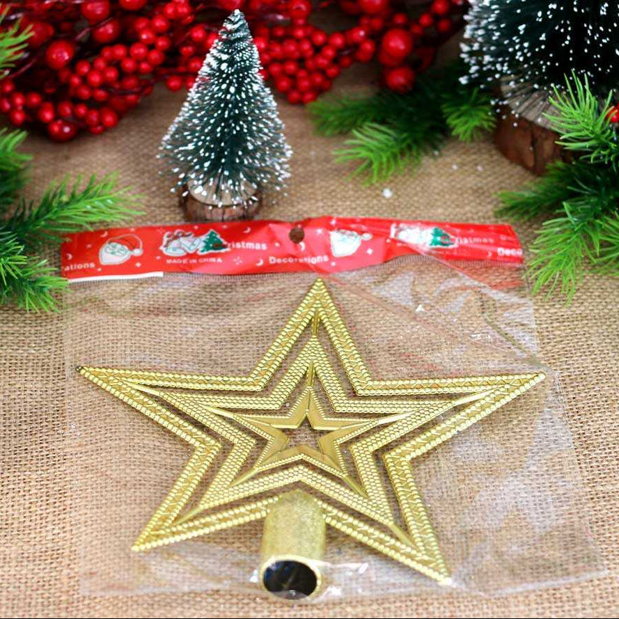 Yılbaşı Ağacı Süsü Çam Tepelik Yıldız 15 cm