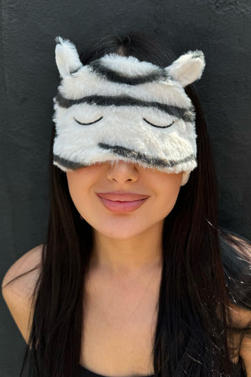 Zebra Peluş Uyku Bandı
